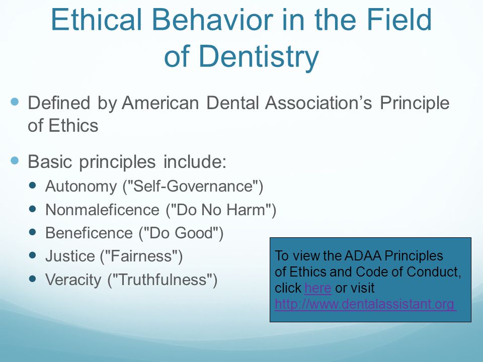 Dental ethics